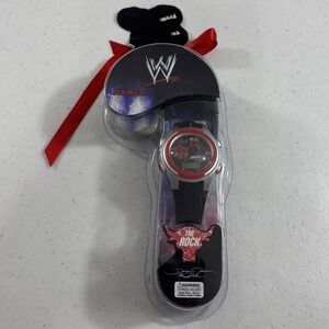 VTG 2011 WWE Dwayne The Rock "I Bring It" LCD Watch NEW In Candy Cane Wrapper